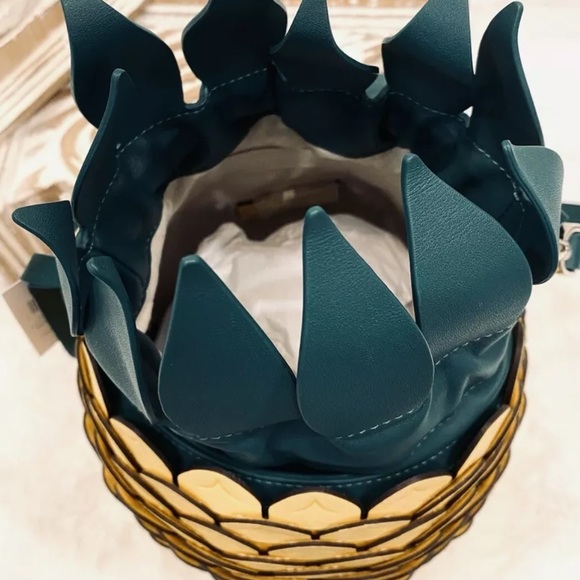 Kate Spade Pineapple Crossbody Bucket Bag Amazing Colada Novelty yellow green - Picture 5 of 14